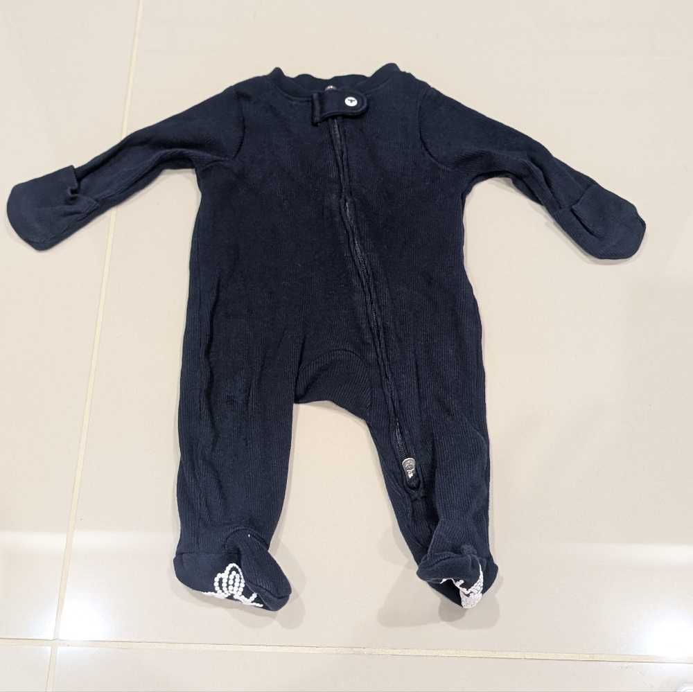 Burt's Bees Midnight Blue Kids Footie PJs